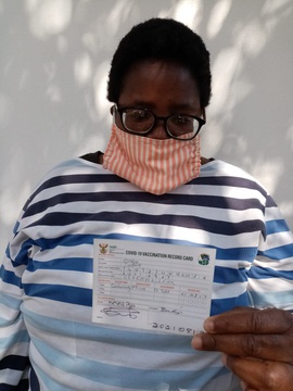 Ms. Zodwa Mlaba, Laundry Assistant, Fully Vaccinated 04/11/2021